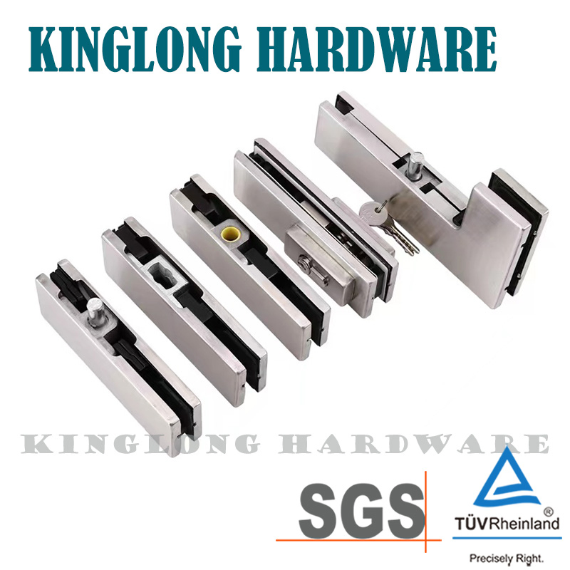 Stainless Steel Glass Door Fitting Bathroom Hotel Frameless Glass Door Patch Fitting Top Clamp
