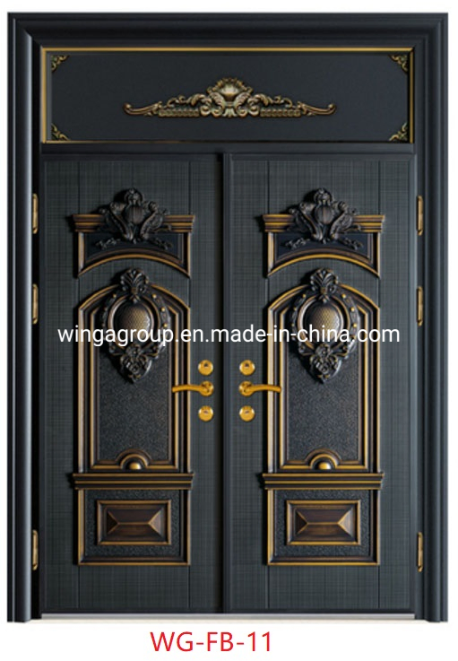 Classic Black Color Double Explosion Proof Aluminum Cast Door Wg-Fb-69