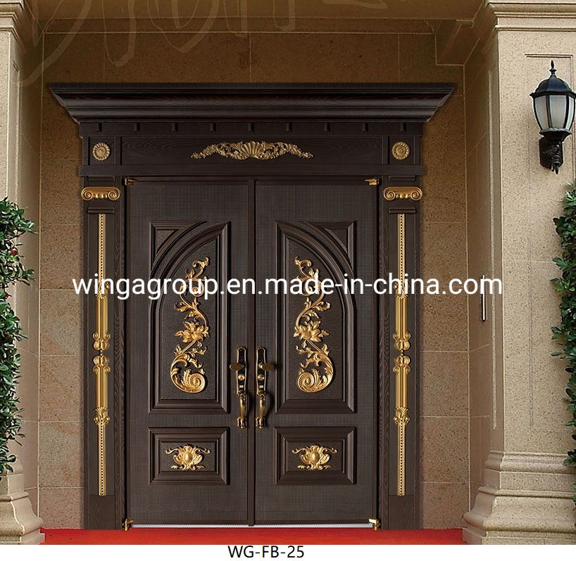 Classic Black Color Double Explosion Proof Aluminum Cast Door Wg-Fb-69