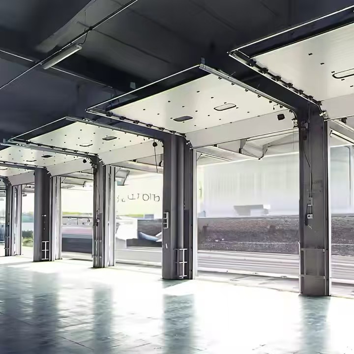 Industrial Overhead Automatic Thermal Insulated Cold Storage Door Stainless Steel Sectional Garage Door