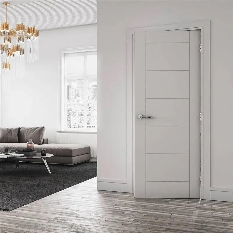 White PU Lacquer Wooden Door