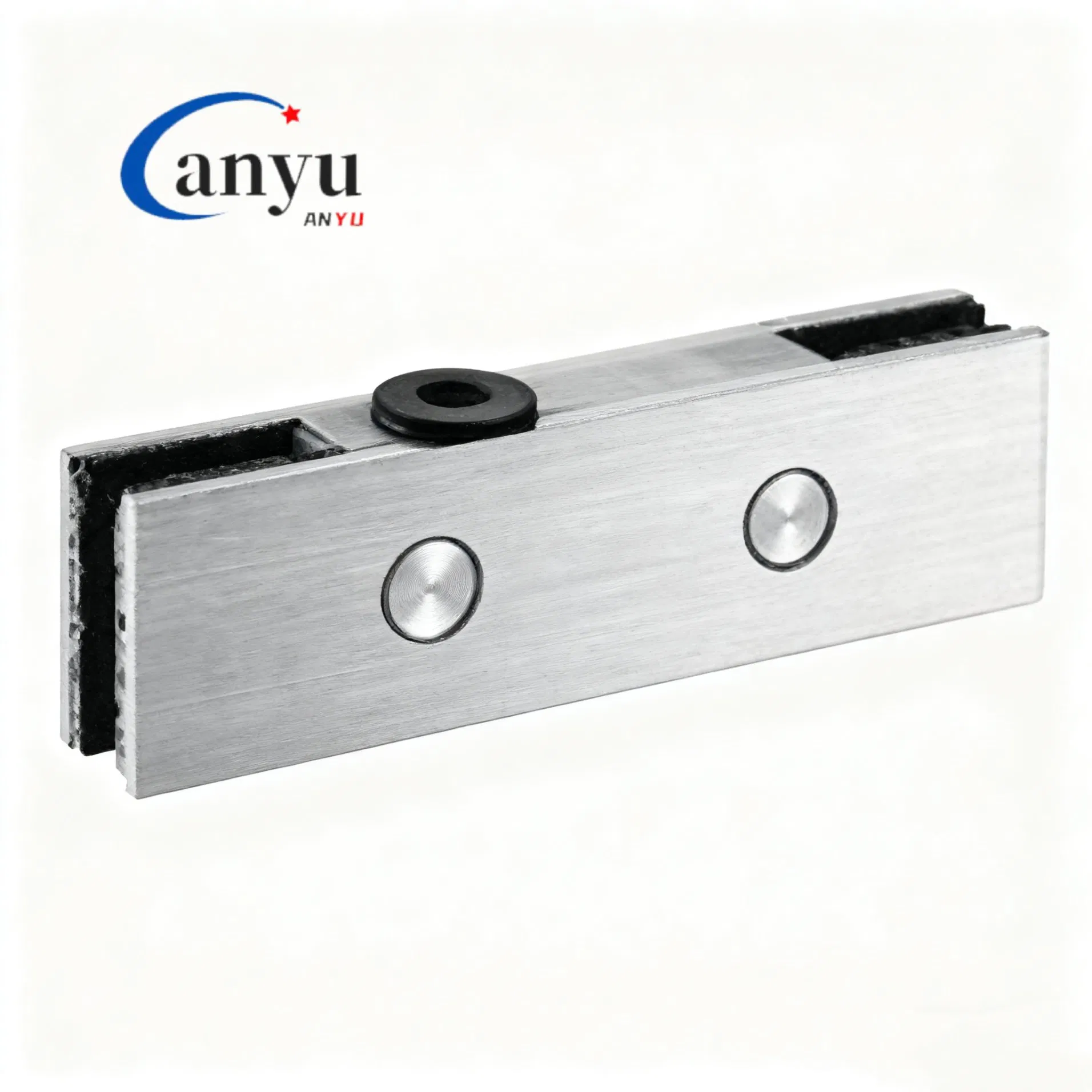 Heavy Duty Frameless Door Square Latch Center Lock Glass Patch Fitting Glass Door Fitting