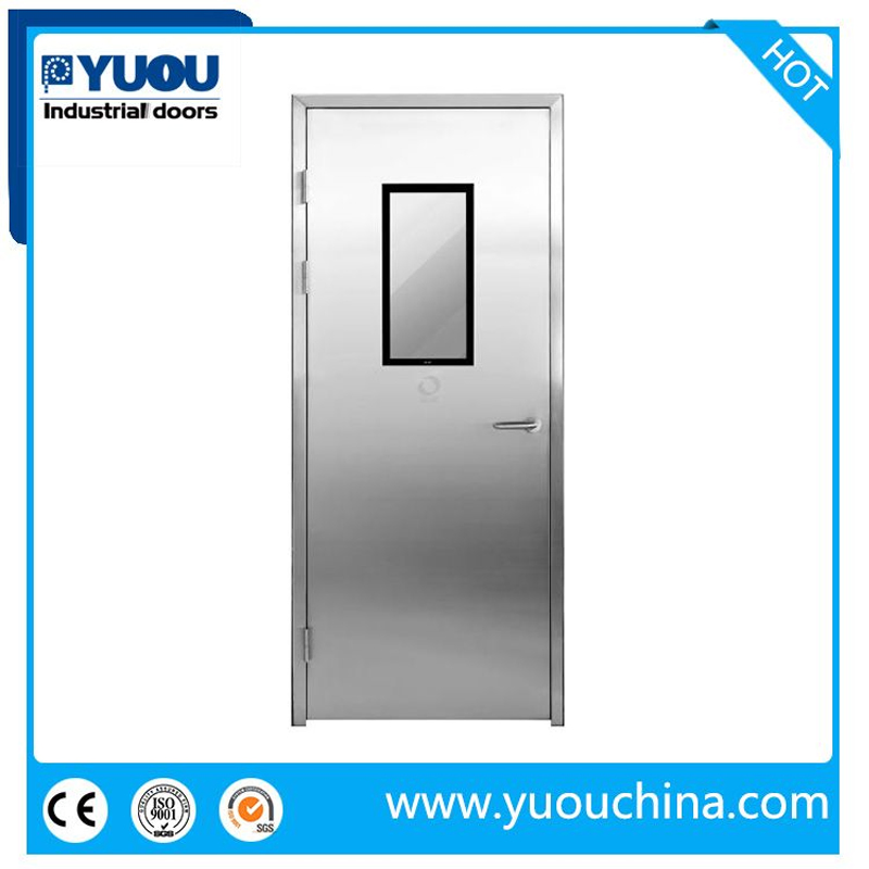 GMP 304 Stainless Metal Iron Galvanized Steel Hygiene Clean Room Flush Swing Entry Fire Security Doors for Interior/Food/Hospital/Pharmaceutical/Laboratory