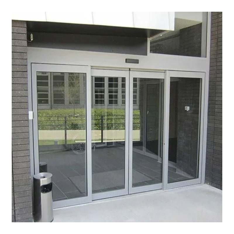 Aluminium Alloy 120kg Industrial Hotel Commercial Automatic Operators Glass Sliding Door with Dunker Motor
