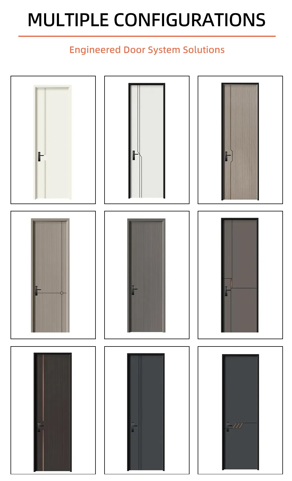 Minimalist Aluminum Alloy Wood Door