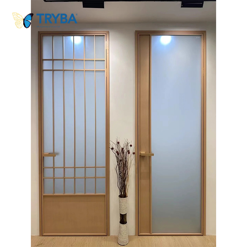 Laminated Glass and Soundproofing Aluminum Casement Door with for Recording Studios