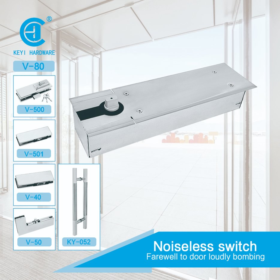 Frameless Glass Door Stainless Steel Patch Fitting Used with Floor Spring