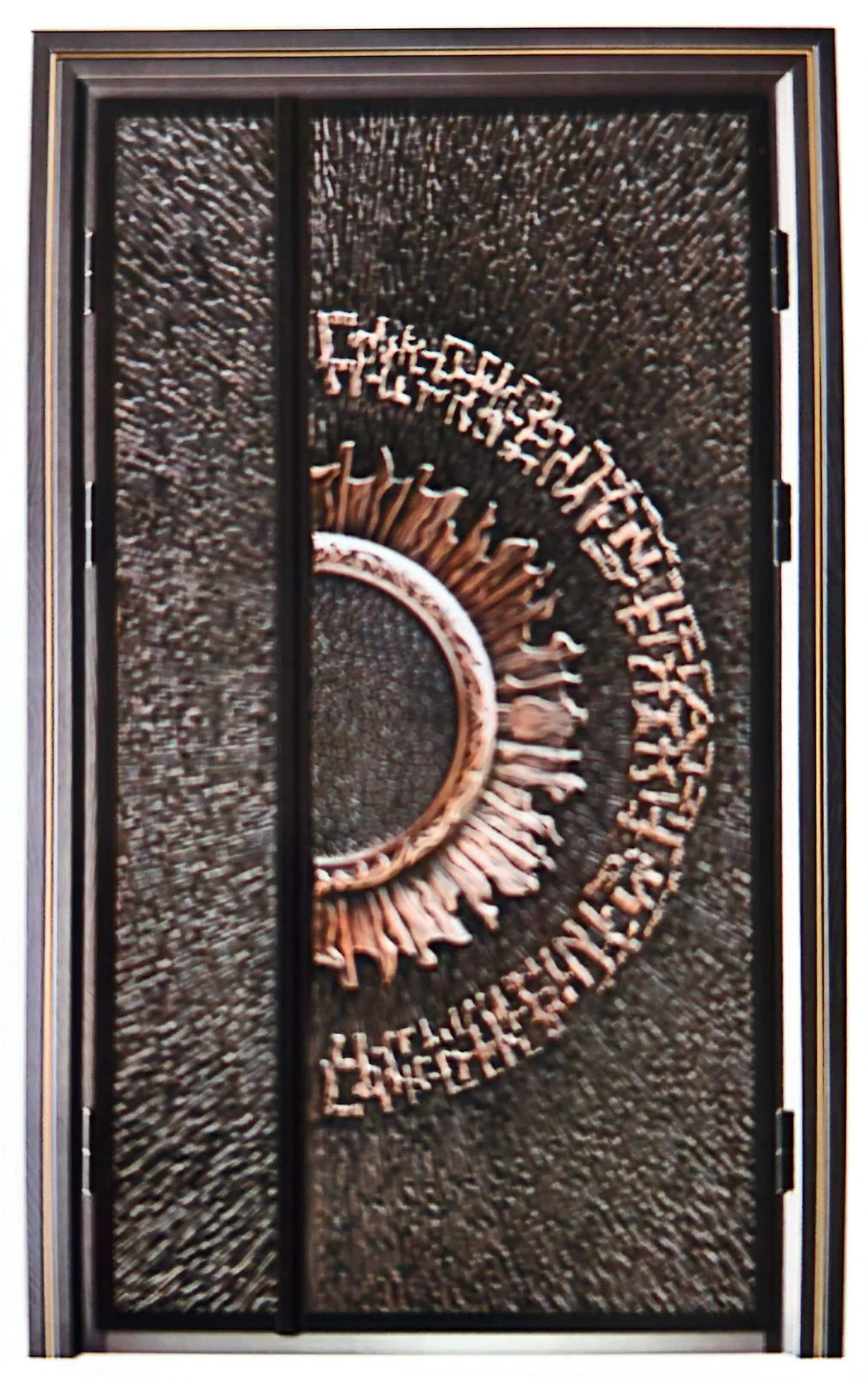 High Quality Copper Imitation External Steel Security Doors for House Exterior Metal Front Entry Door