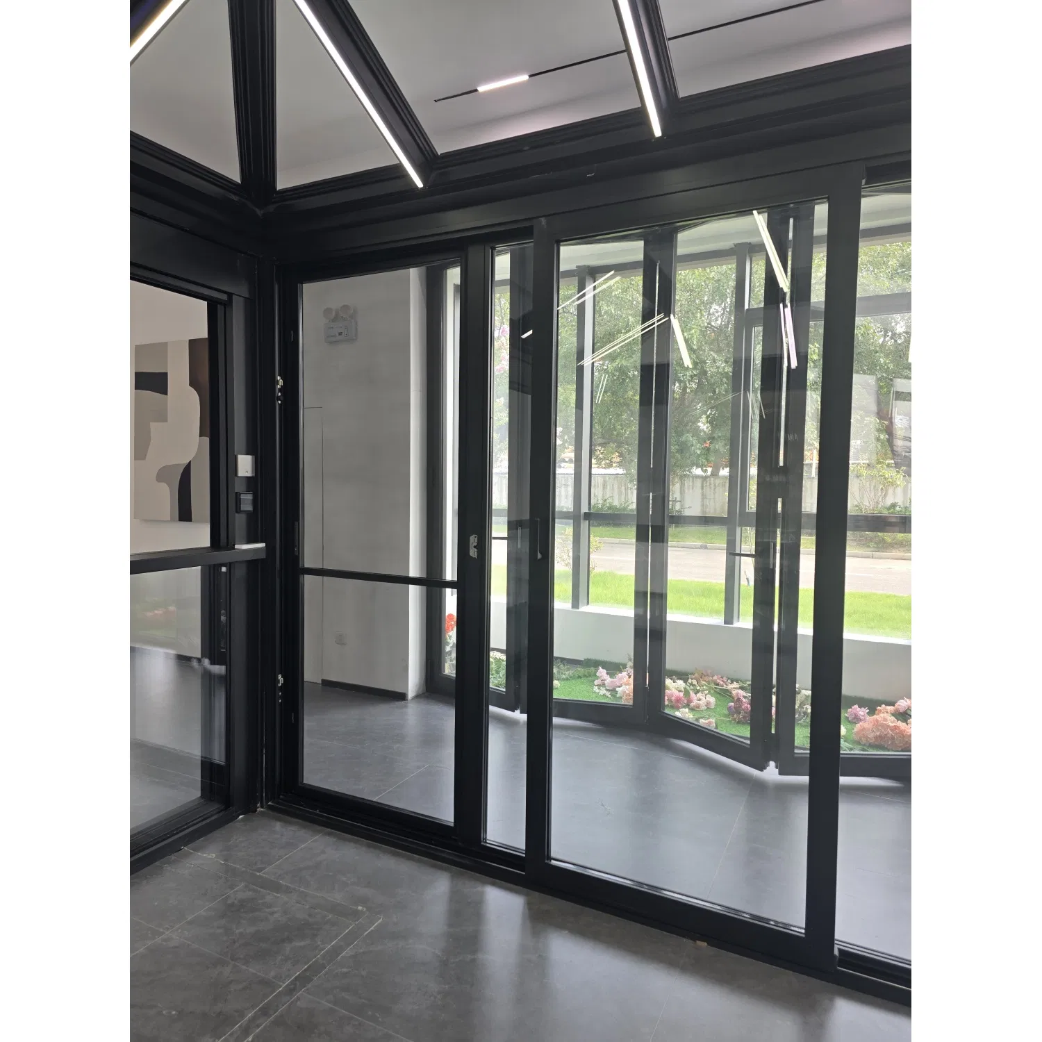 Automatic Composite Glass Aluminium Horizontal/Vertical Lifting Slide Sliding Door