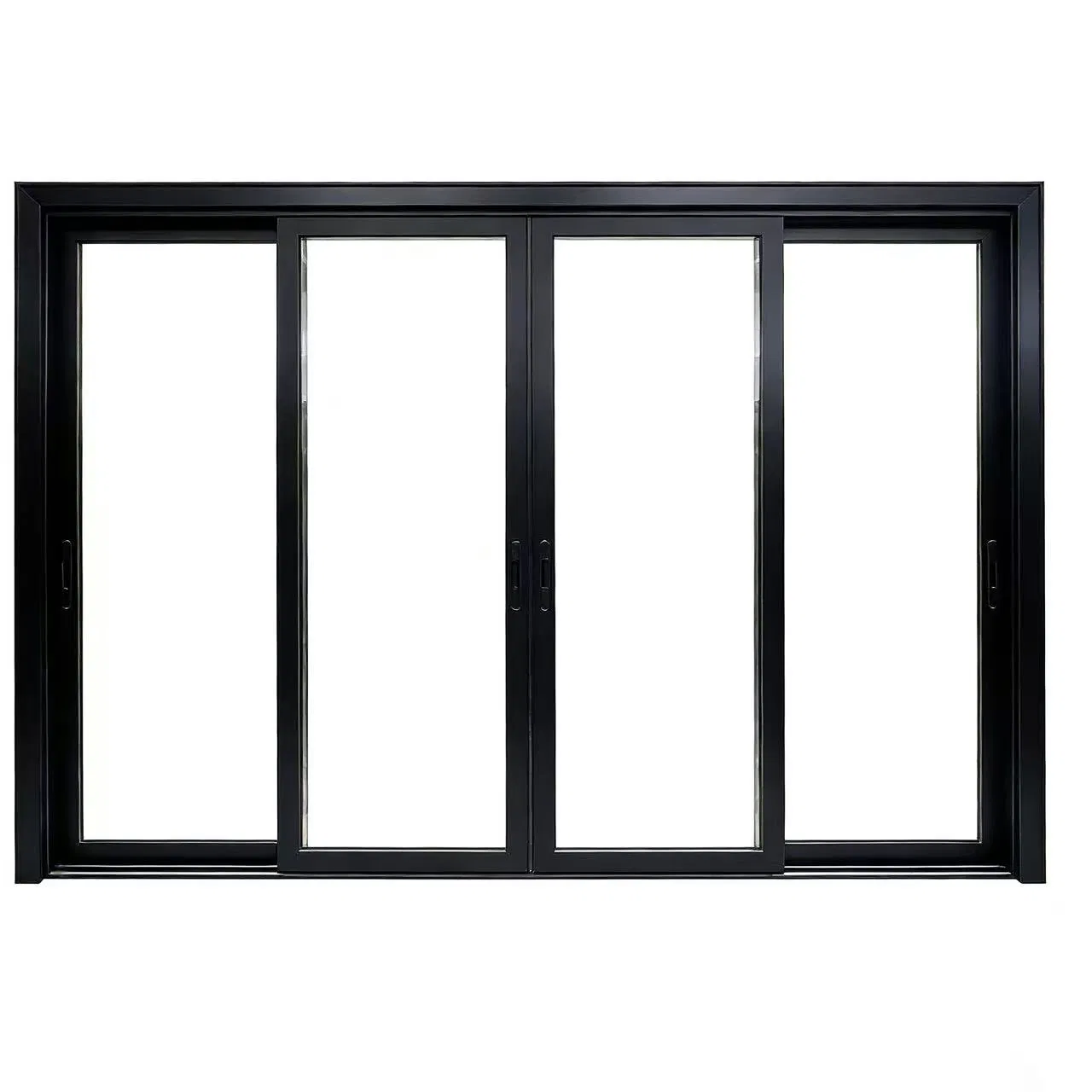 Custormized Thermal Insulated Aluminium Folding Ghost 3-Track Interior Aluminum Sliding Door with Double Glass Automatic System