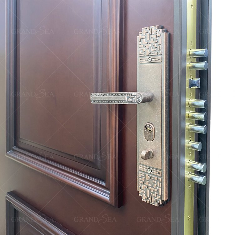 Luxury Villa Modern Double Entry Explosion-Proof Blast Cast Aluminum Steel Security Door