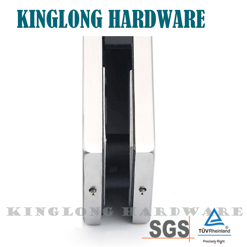 Stainless Steel Glass Door Hardware Frameless Door Hinge Patch Fitting Top Clamps