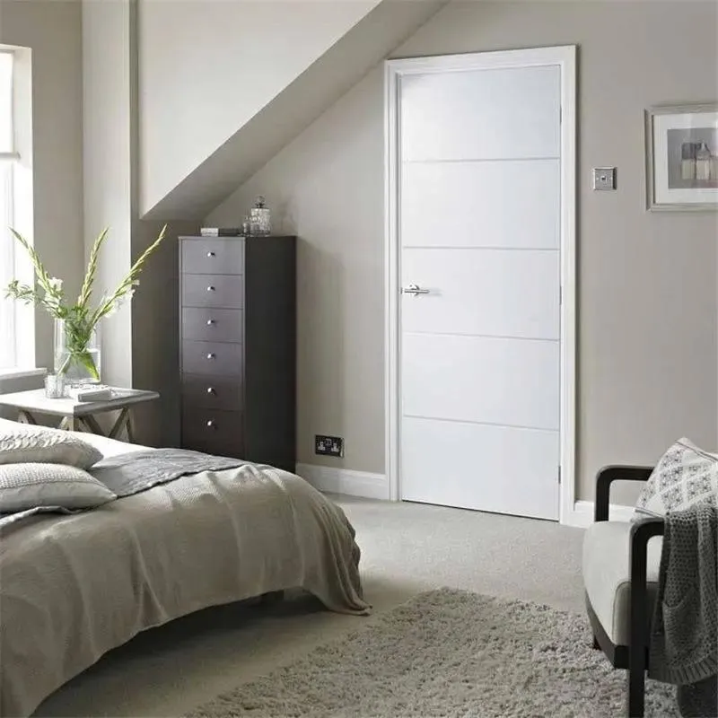 White PU Lacquer Wooden Door