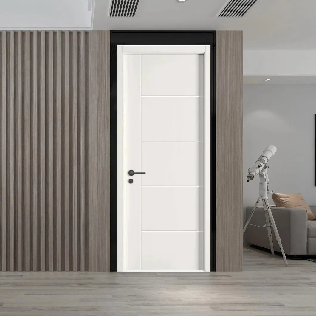 White PU Lacquer Wooden Door
