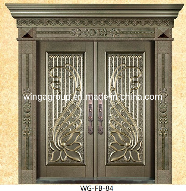 Classical Aluminum Copper Metal Iron Steel Security Entry Door