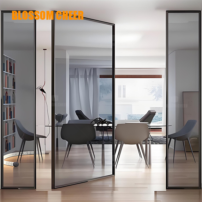 Premium Aluminum Pivot Doors with Glass for Modern Spaces