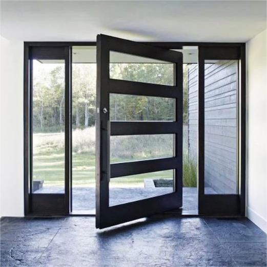 Exterior Market Store Use Casement Type Aluminium/Steel Glass House Customised Pivot Folding Window Doors