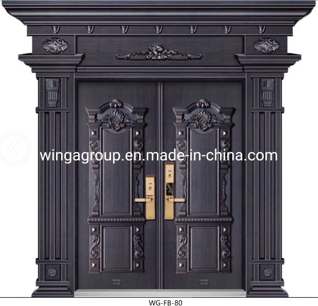 Classical Aluminum Copper Metal Iron Steel Security Entry Door