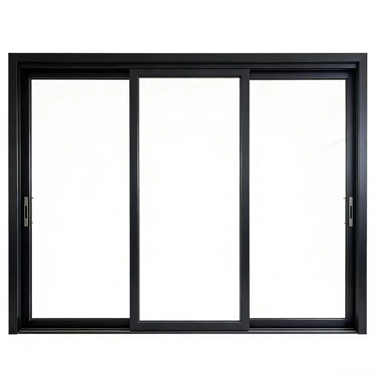 Custormized Thermal Insulated Aluminium Folding Ghost 3-Track Interior Aluminum Sliding Door with Double Glass Automatic System