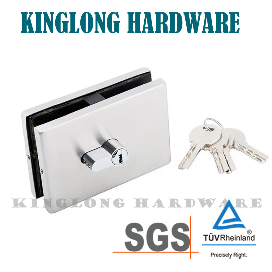 Stainless Steel Glass Door Frameless Door Patch Fitting Lock Clamp
