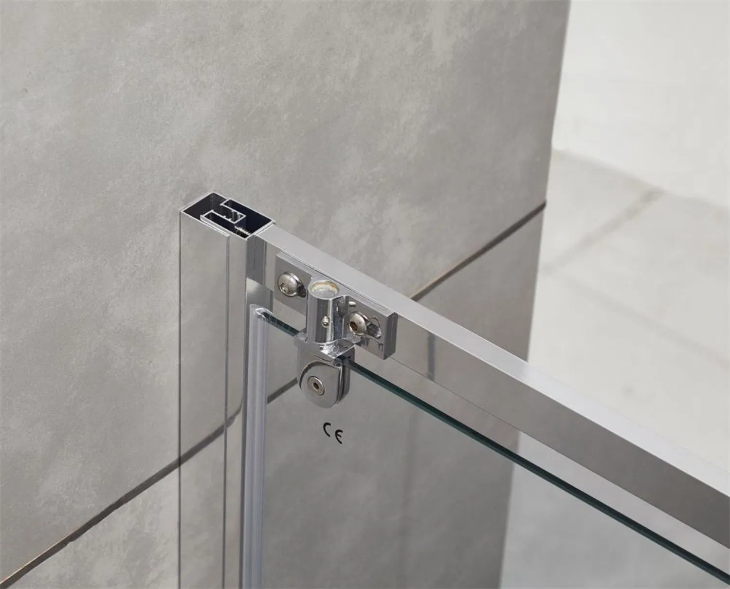 Aluminum Profile Pivot Double Open Glass Shower Door
