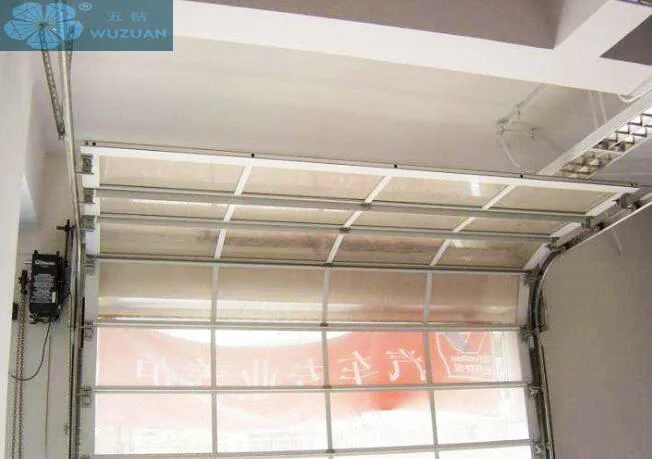 Aluminum Alloy Electric Modern Sliding Sectional Automatic Tempered Glass Panel Organic Glass Sectional Doors