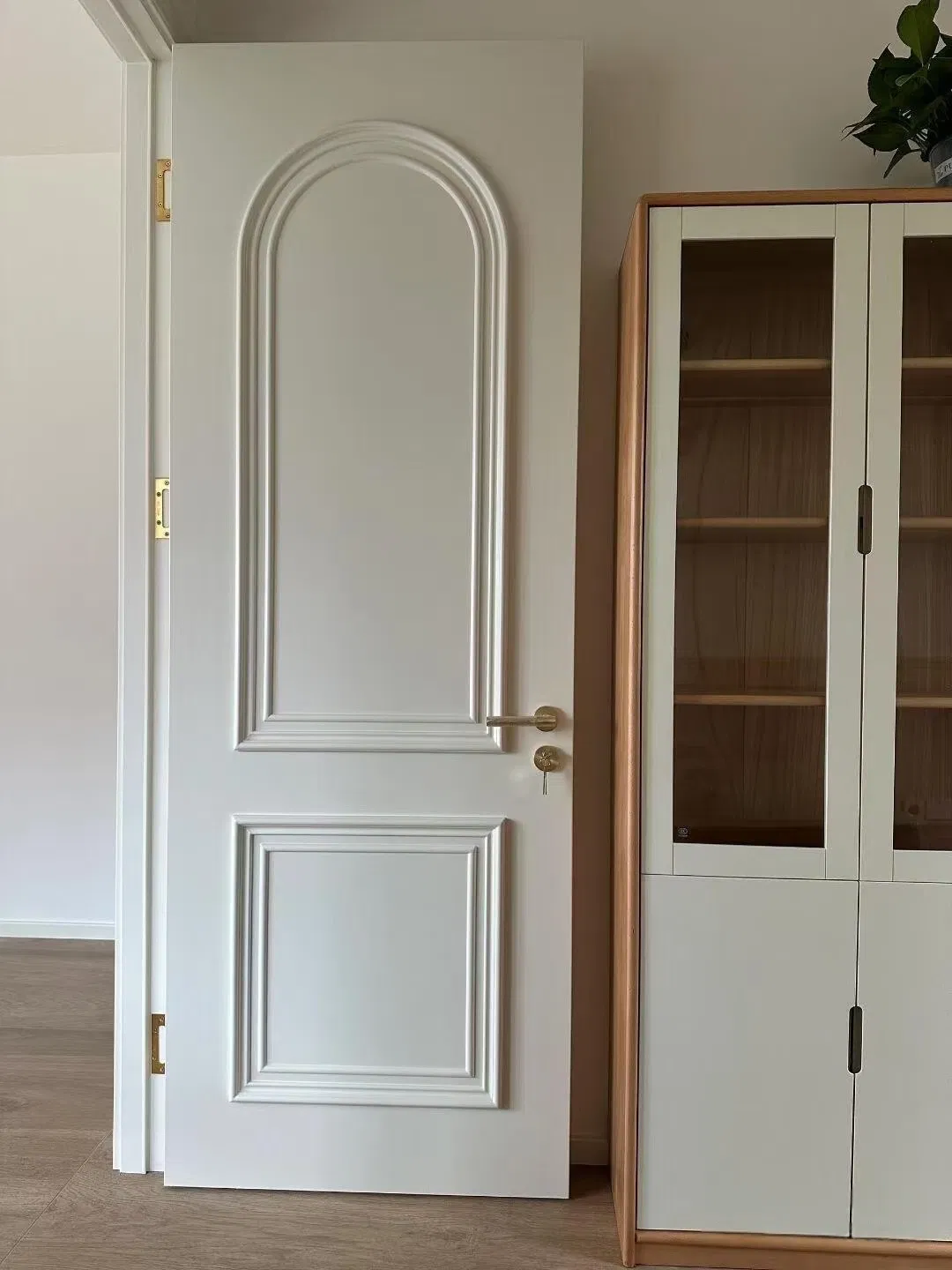 Interior Melamine Wood Veneer Flush Wooden Lacquer Solid Door