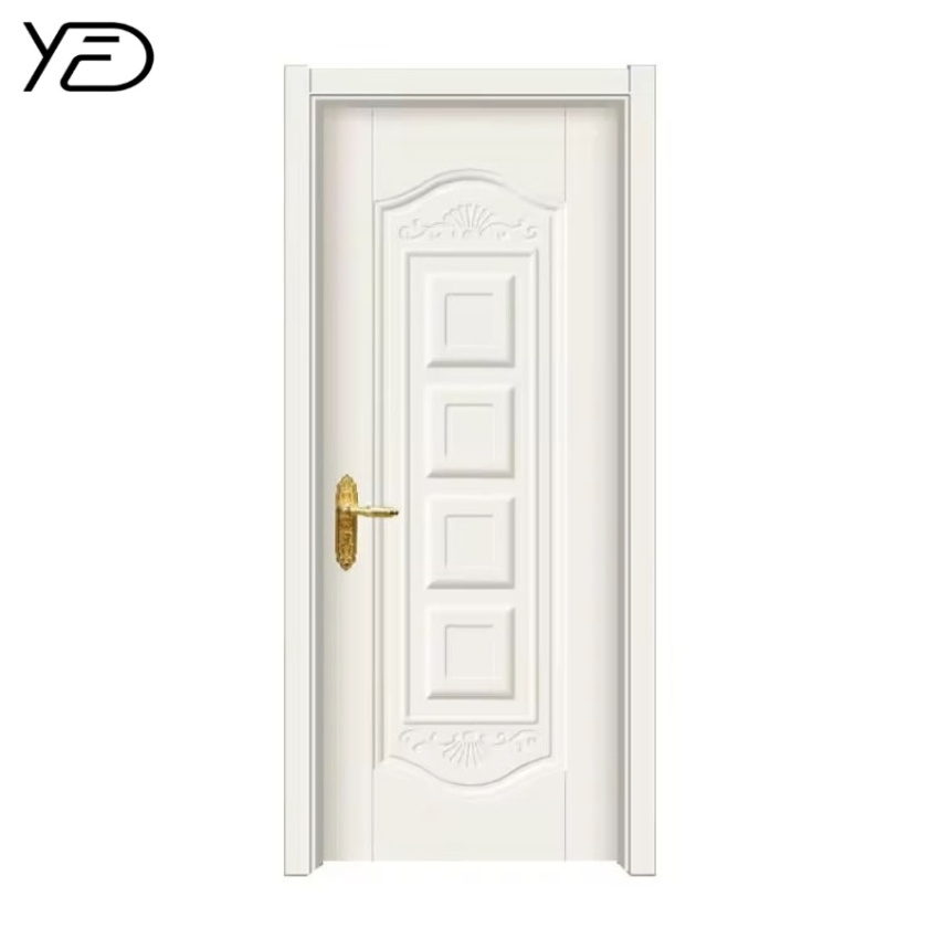 Latest Design Wood Door Carved PVC HDF MDF Veneer Waterproof Simple Designs Laminated Doors and Frames for Home Office School