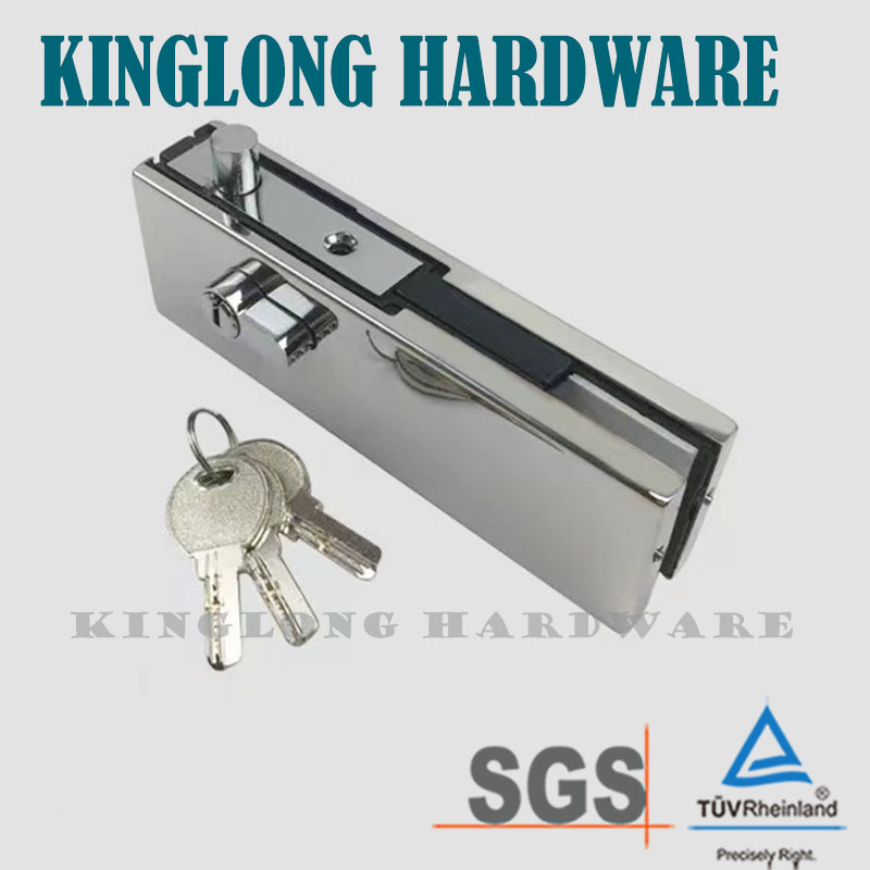 Stainless Steel Glass Door Frameless Door Patch Fitting Lock Clamp