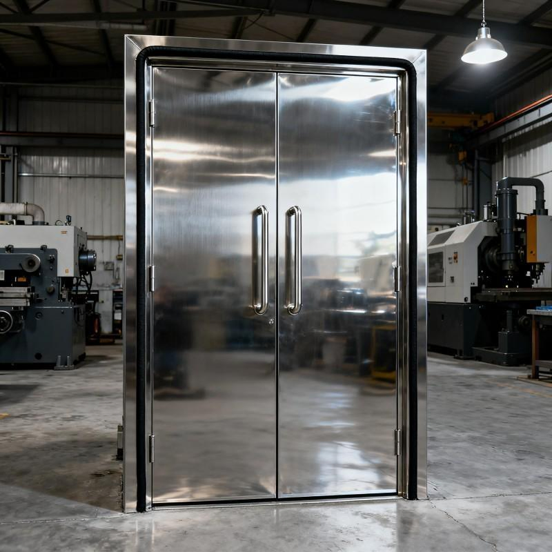 Soundproof Custom Stainless Steel Door for Professional Studio Use