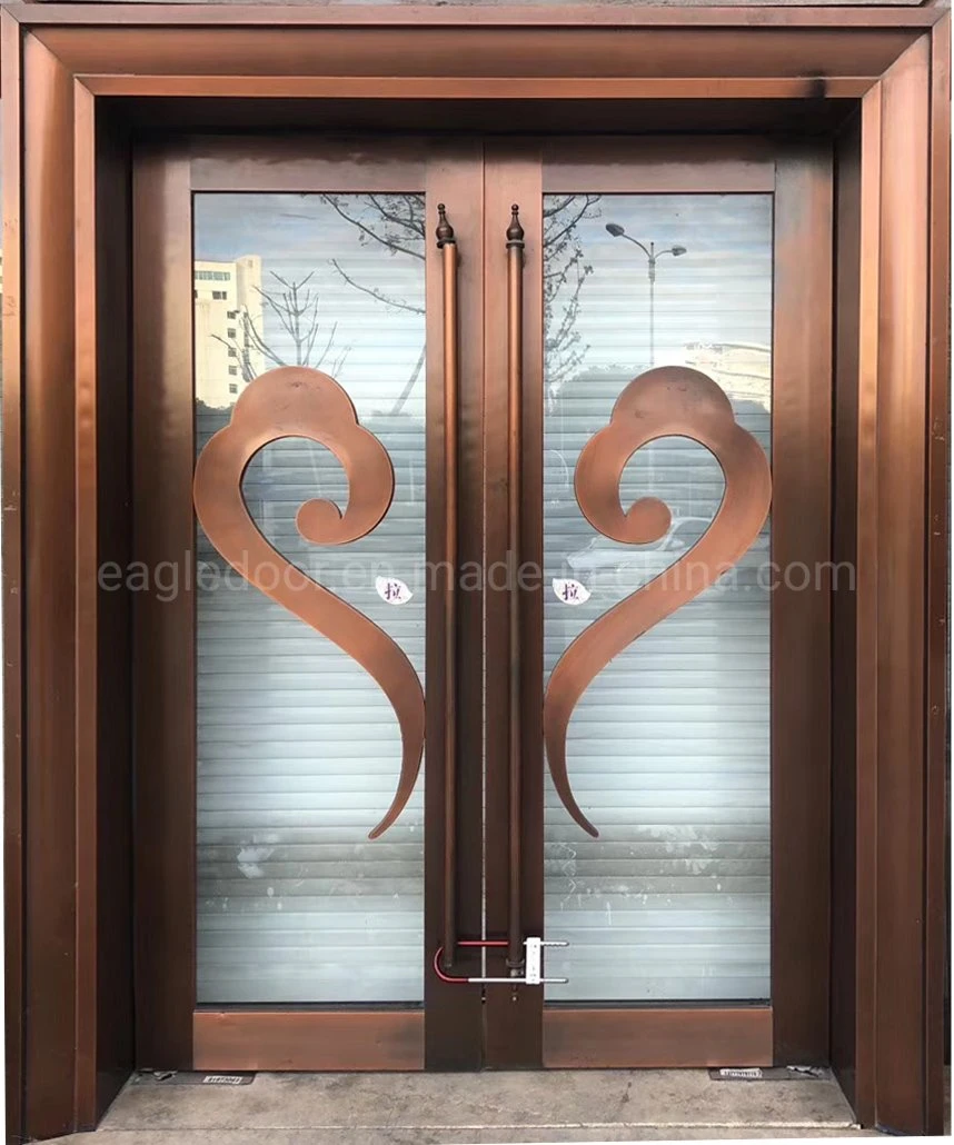 Swing Open Style and Exterior Position Copper Entry Doors Main Entrance House Door Design