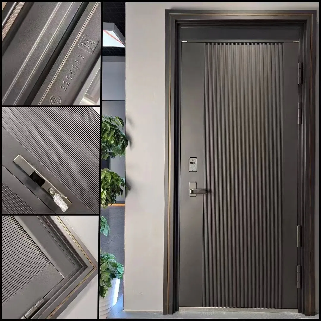 Cast Aluminum Door, Explosion-Proof Door, Bulletproof Door, Hot Residential Exterior Security Single Aluminum Steel Door