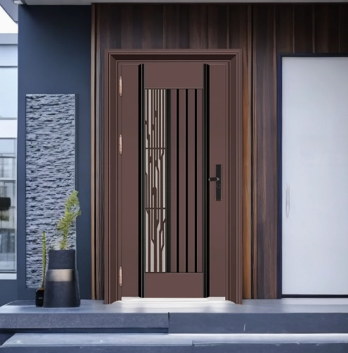 Modern Luxury Design Stainless Steel Door Anti-Theft Security Entrance Villa Front Door Centre Door