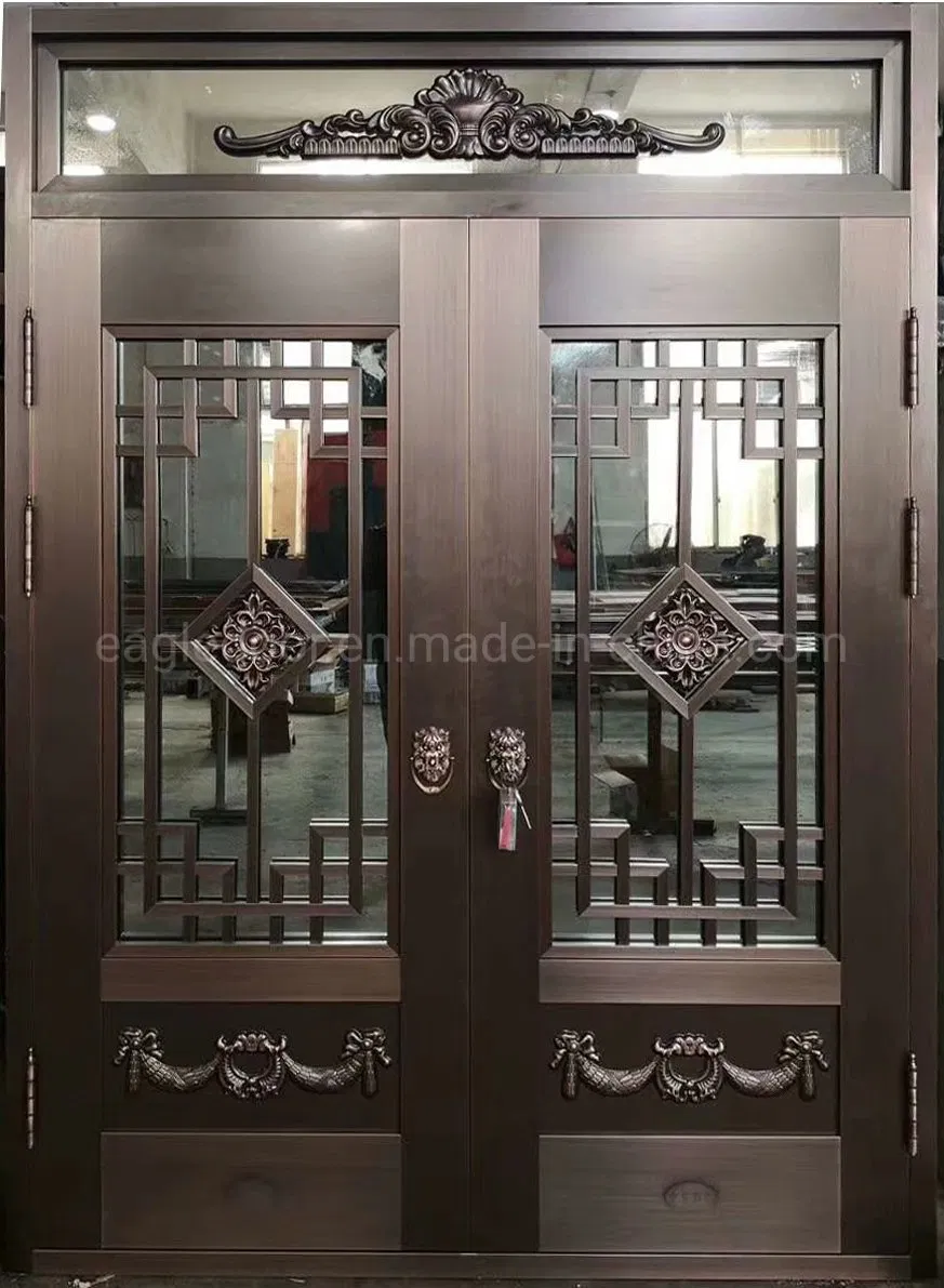 Africa Villa Exterior Main Door Copper Entry Doors Residential Glass Doors Design