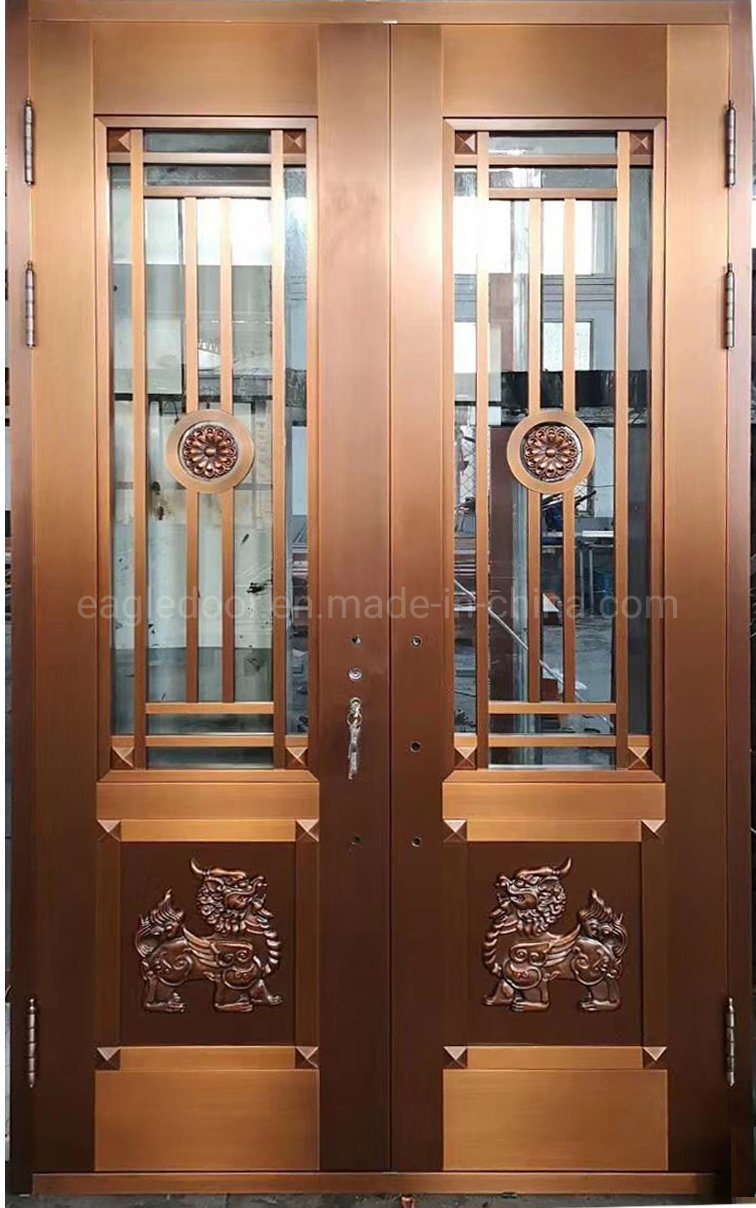Africa Villa Exterior Main Door Copper Entry Doors Residential Glass Doors Design