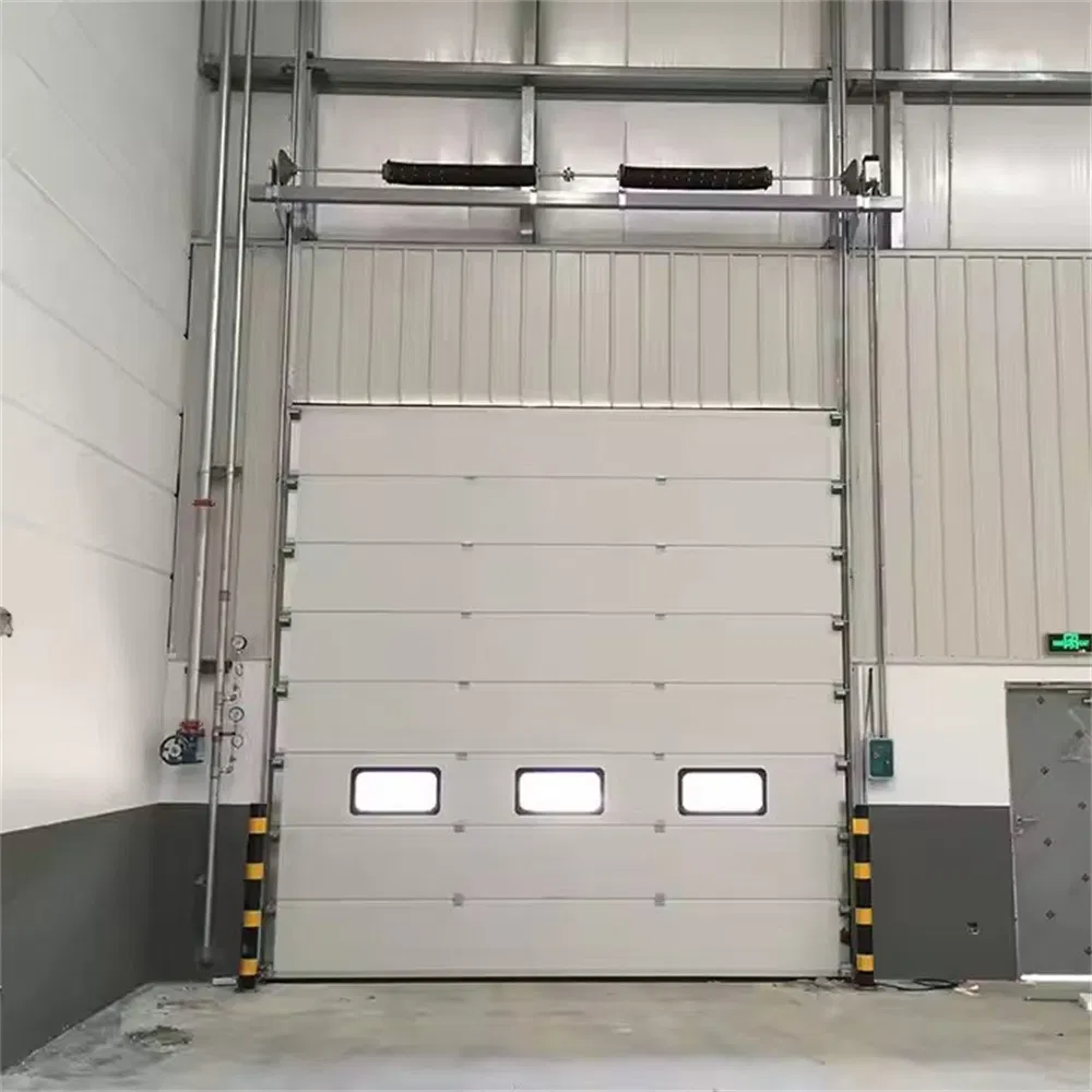 Wholesale Industrial Automatic Sandwich Panel Steel Door Exterior Sliding Lifting Overhead Sectional Garage Door for Warehouse Loading Area