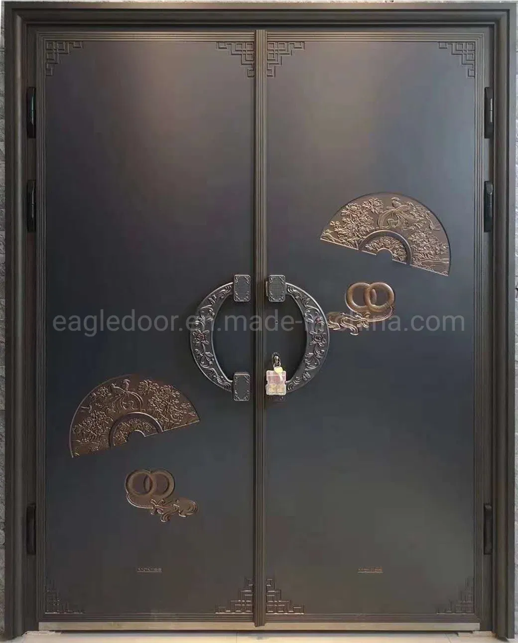 Africa Swing Open Style and Exterior Position Copper Entry Doors Main Entrance House Door Design