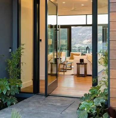 Aluminum Glass Pivot Door 8