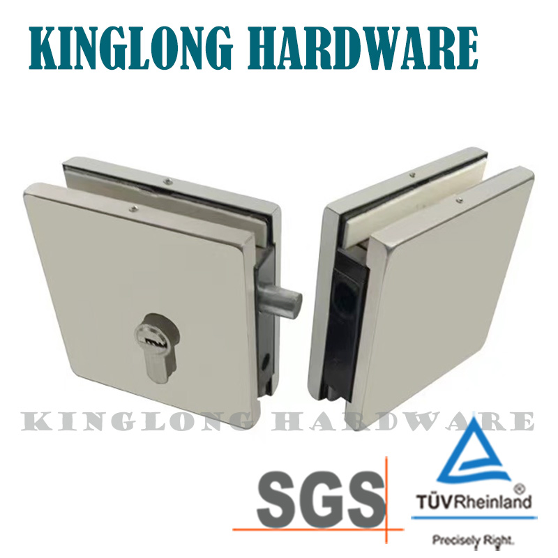 Stainless Steel Glass Door Frameless Door Patch Fitting Lock Clamp