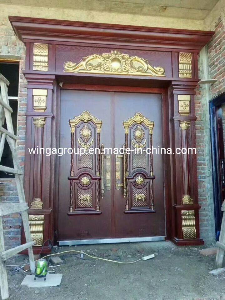 Africa Strong Copper Front Entry Double Security Steel Door Wg-CD-06