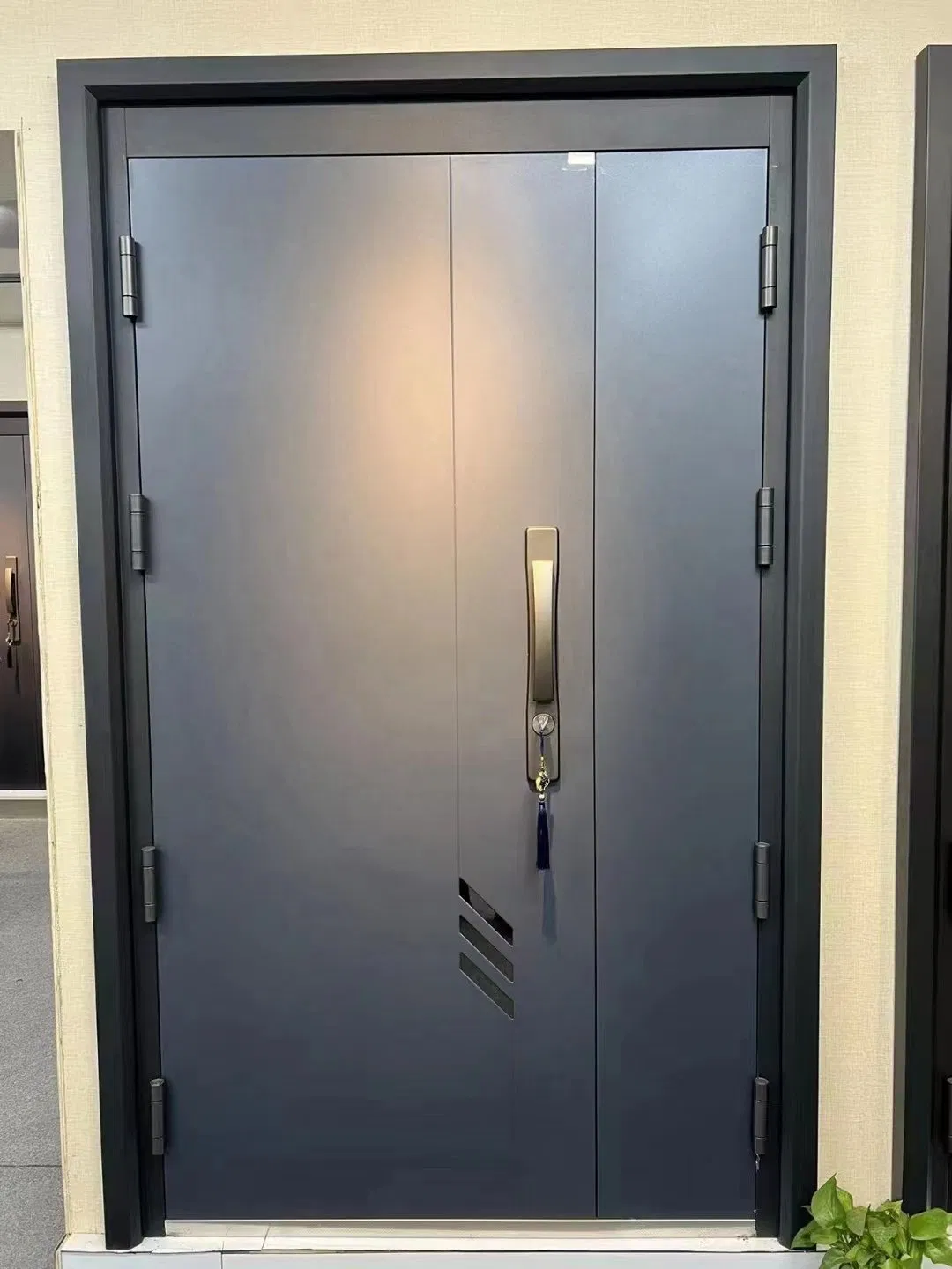 Cast Aluminum Door, Explosion-Proof Door, Bulletproof Door, Hot Residential Exterior Security Single Aluminum Steel Door