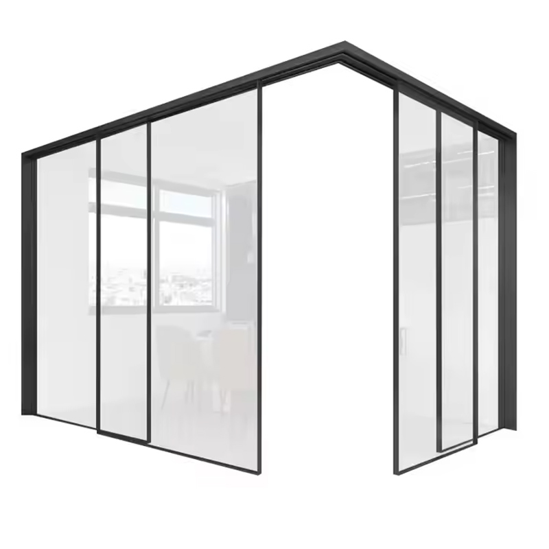 High Performance Commercial Heavy Duty Automatic Sliding Door Aluminum Glass Door