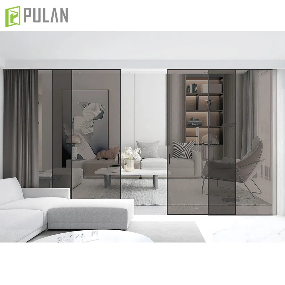 Interior Conference Room Automatic Durable Aluminum Frame Soundproof Glass Sliding Door