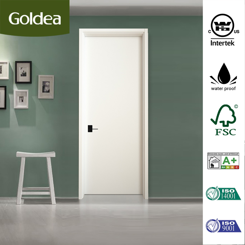 Customized Modern Bedroom Wooden Doors Design House Hotel Melamine MDF Interior Solid Wood Interior Room Door