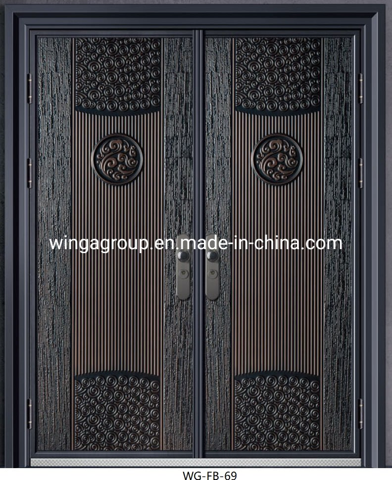 Classic Black Color Double Explosion Proof Aluminum Cast Door Wg-Fb-69