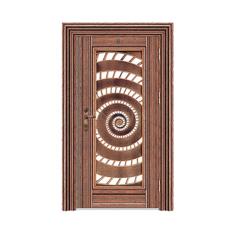 Burglarproof Steel Safety Entry Residential Exterior Steel Front Door