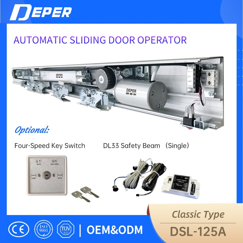 Deper Hot Wholesale 125A 150kg Electric Aluminium Glass Automatic Sliding Door System with Sensor