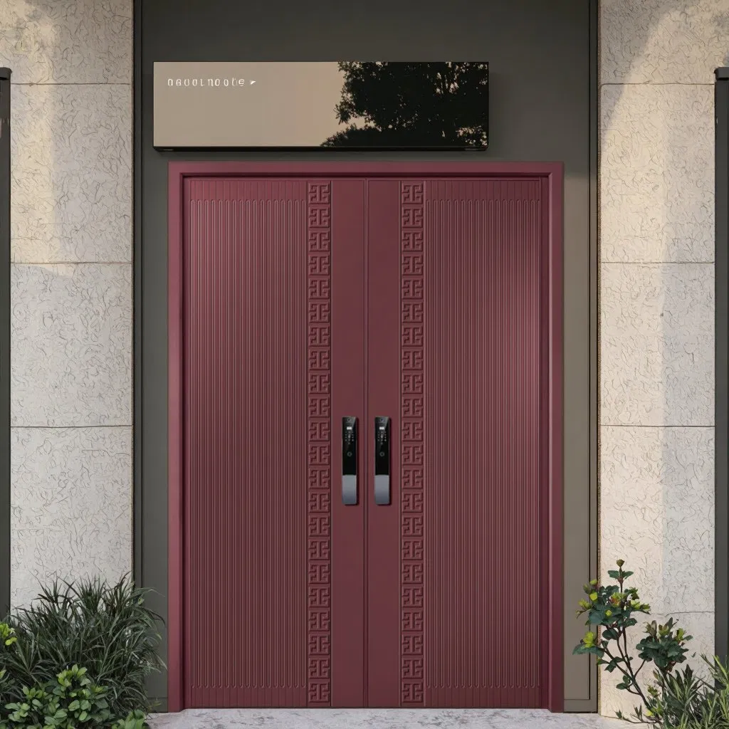 Modern Cast Aluminum Explosion-Proof Door Waterproof Stainless Steel Commercial Apartment Exterior Hotel Villa Hall Applications