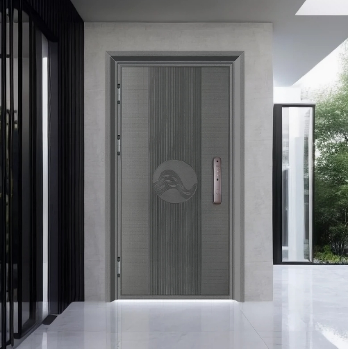 Modern Luxury Design Stainless Steel Door Anti-Theft Security Entrance Villa Front Door Centre Door