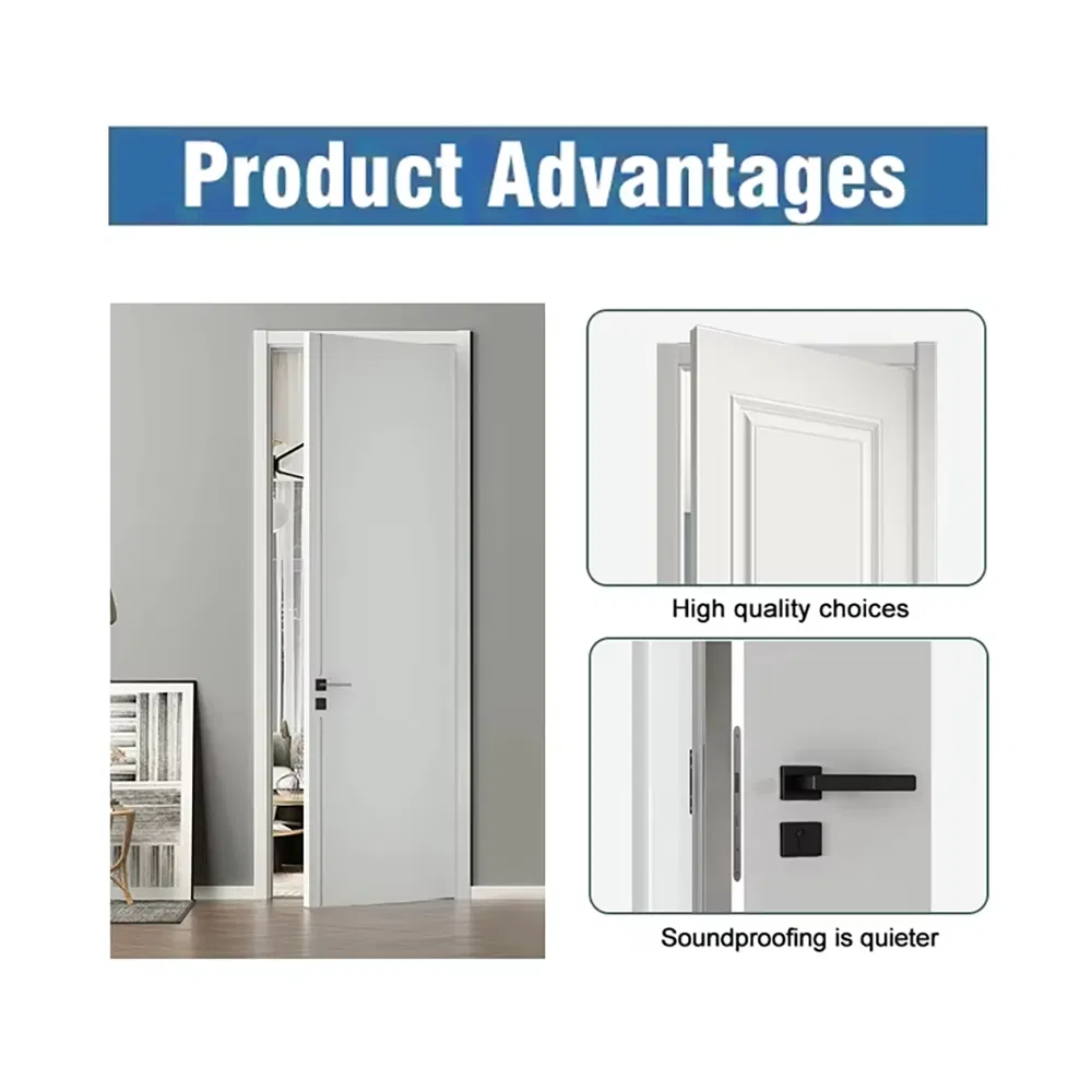 Good Quality PVC Wood Room Door Laminated Design Solid Wood Internal MDF Doors